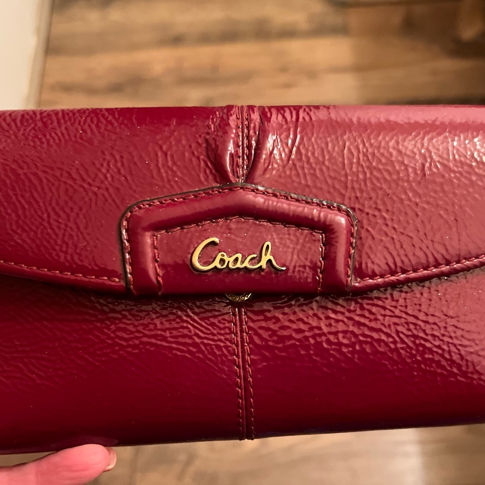 Coach Burgundy Leather Wallet